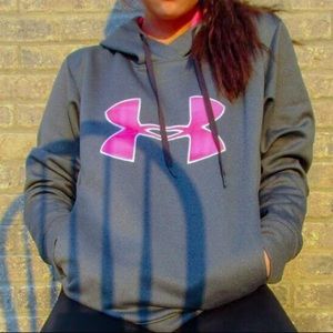 Pink & Gray Underarmour Sweatshirt
